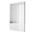 Elegant Mirror Panel: 1250mm Height, 900mm Length 3D model small image 1