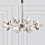 Stilnovo Modernist Brass Chandelier 3D model small image 2