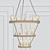 Geoffrey Three Tier Wood and Metal Chandelier 3D model small image 1