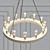 Geoffrey Small: Elegant Wood and Metal Chandelier 3D model small image 2