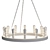 Geoffrey Small: Elegant Wood and Metal Chandelier 3D model small image 3