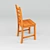 Antique Pine Chair 3D model small image 1