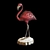 Elegant Pink Flamingo Sculpture 3D model small image 1