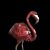 Elegant Pink Flamingo Sculpture 3D model small image 3
