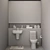 Elegant Bathroom Toilet Set 3D model small image 3