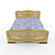 Yellow Double Bed | 2000 X 1600 X 1200 3D model small image 2