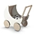 Wooden Toy Pram for Dolls 3D model small image 1