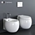 Planet Wall-hung Toilet & Bidet 3D model small image 1