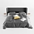 Sleek 3-Piece Bed Set 3D model small image 1