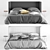 Sleek 3-Piece Bed Set 3D model small image 2