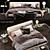 Minotti Spencer Bed - Sleek and Stylish Slumber 3D model small image 1