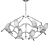 Divinare Tucano 9656Q03: Stunning White Metal & Acrylic Pendant Light 3D model small image 1