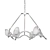 Tucano 9656Q03: Sleek White Metal & Acrylic Pendant Light 3D model small image 3