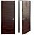 Elegant Wooden Flush Doors 3D model small image 1