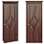 Elegant Alder Wood Interior Door 3D model small image 1
