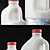 Milk Bottle Trio: 2.0L, 0.9L, 0.5L 3D model small image 2