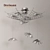 Divinare Ragno Chandelier - 8-Light Chrome Pendant 3D model small image 2