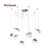Divinare Ragno 1308Q02 PL-7: Elegant Chrome Pendant Light with 7 G9 Bulbs 3D model small image 1