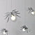 Divinare Ragno 1308Q02 PL-7: Elegant Chrome Pendant Light with 7 G9 Bulbs 3D model small image 3