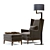 Sleek Blake Armchair Set 3D model small image 3