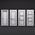 Blanc Quadro Interior Doors 3D model small image 2