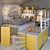 JC Children Bedroom Set | Full Furniture for Kids 3D model small image 1