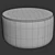 Elegant Wood-Topped Ottoman 3D model small image 2