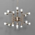 Divinare Dallas 3360Q15: Antique Brass Chandelier 3D model small image 2