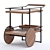 James Bar Cart: The Perfect Mobile Beverage Station 3D model small image 3