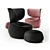 Hana Wingback: Luxurious Comfort 3D model small image 1