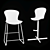 Sleek Adeliade Bar Chairs 3D model small image 2