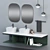 Aesthetic Bathroom Set with Decor 3D model small image 1