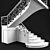 Elegant Steel Stairs 3000mm 3D model small image 3