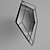 Wire Diamond Schwarz Mirror: Modern Sophistication 3D model small image 2