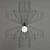 Modern Steel Pendant Lamp: Parachute 3D model small image 2