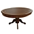 Elegant Veneer Dining Table 3D model small image 1