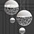 Modern White Ball Pendant Light 3D model small image 1