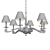 Elegant Myrna Chandelier: Gun Metal 3D model small image 3