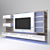 Modern TV Wall Unit 3D model small image 2