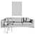 Maxalto Lutetia Sofa: Elegant Leather Design 3D model small image 3