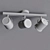 Carlton 3 Light Spotlight Bar: Sleek Silver Ceiling Fixture 3D model small image 3