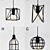 Industrial Cage Pendant Lights 3D model small image 2