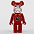 Bearbrick Series 36: 28cm Tall Plastic Figure 3D model small image 1