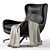 Minotti JENSEN Leather Chair 3D model small image 1