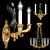 Elegant Arizzi Chandelier & Sconce Combo 3D model small image 2