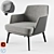  Contemporary Cullen Lounge Chair 3D model small image 1