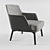  Contemporary Cullen Lounge Chair 3D model small image 2