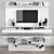 Modern TV Stand Set 024 3D model small image 1