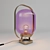 Elegant Pink-Brass Jupiter Table Lamp 3D model small image 1