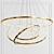 Golden Slim Four Rings - Perfect for an Elegant Look 3D model small image 1